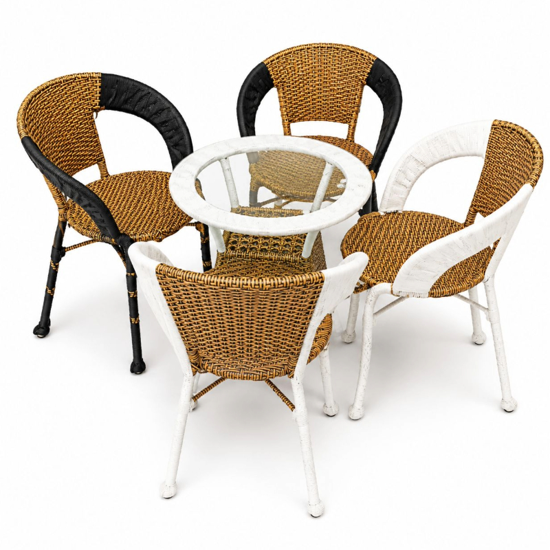 Small round table set with 4 chairs