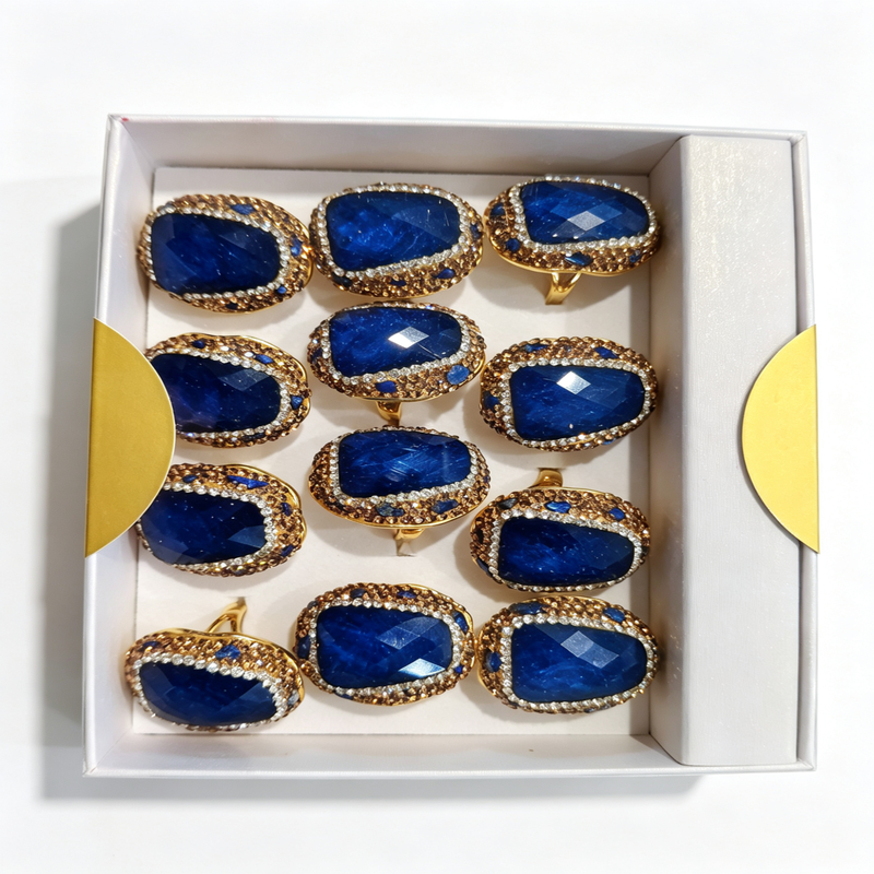 Luxury Sapphire-Statement Ring Collection &mdash; 12 Pieces